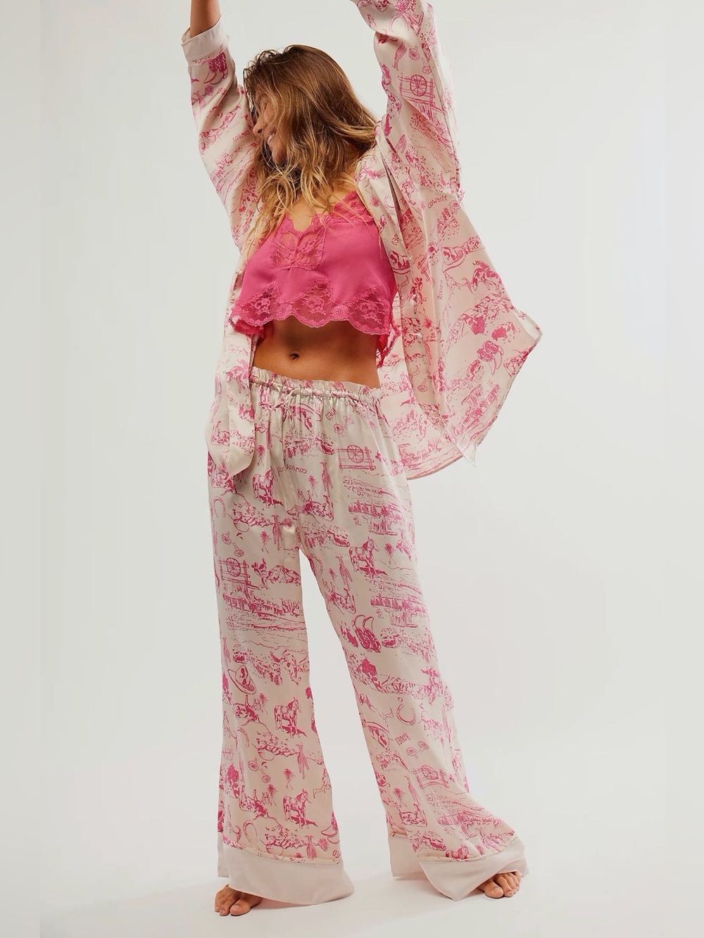 x Intimately FP Dreamy Days Pajama Set in Tea Combo - Picture 2 of 4